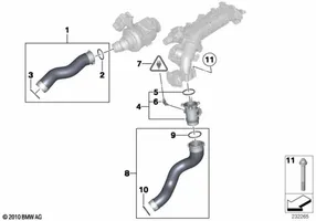 BMW 1 F20 F21 Przewód olejowy smarowania turbiny 11617810617