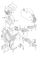 Audi A6 S6 C5 4B Turboahtimen öljyletku 3B0129615K