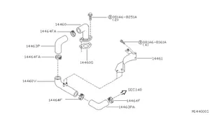 Nissan Almera N16 Tubo flessibile mandata olio del turbocompressore turbo 14463BN301