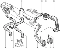 Renault Megane I Tubo flessibile mandata olio del turbocompressore turbo 7700115202