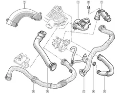 Renault Kangoo I Turbo turbocharger oiling pipe/hose 8200252995