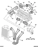 Citroen Berlingo Tubo flessibile mandata olio del turbocompressore turbo 9820100680