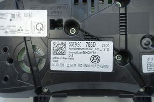 Volkswagen e-Golf Compteur de vitesse tableau de bord 5GE920755D