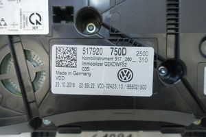 Volkswagen Golf Sportsvan Velocímetro (tablero de instrumentos) 517920750D
