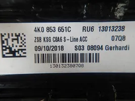 Audi A6 S6 C8 4K Rejilla superior del radiador del parachoques delantero 4K0853651C