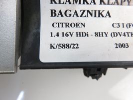 Citroen C3 Takaluukun rekisterikilven valon palkki 