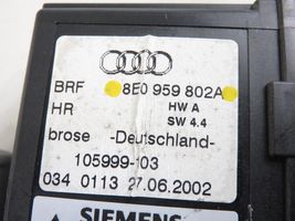 Audi A4 S4 B6 8E 8H Silniczek podnoszenia szyby drzwi tylnych 