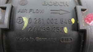 Opel Corsa C Przepływomierz masowy powietrza MAF 0281002549