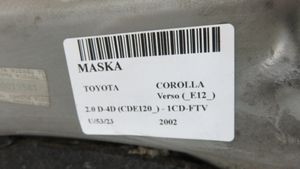 Toyota Corolla Verso E121 Couvercle, capot moteur 