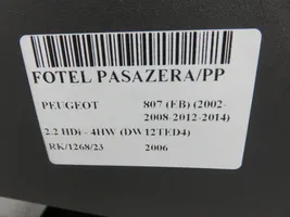 Peugeot 807 Fotel przedni pasażera 