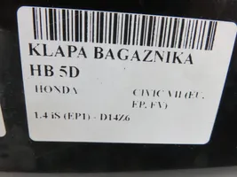 Honda Civic Tylna klapa bagażnika 