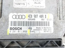 Audi A8 S8 D3 4E Moottorin ohjainlaite/moduuli 0281011099