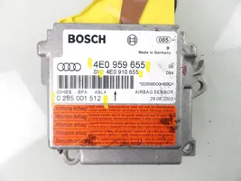 Audi A8 S8 D3 4E Turvatyynyn ohjainlaite/moduuli 4E0959655
