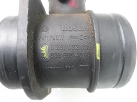 Volkswagen PASSAT B6 Mass air flow meter 038906461B