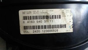 Mercedes-Benz ML W163 Tachimetro (quadro strumenti) A1635403111