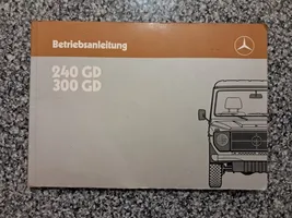 Mercedes-Benz G W461 463 Carnet d'entretien d'une voiture BETRIEBSANLEITUNG