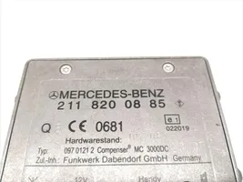 Mercedes-Benz S W221 Module unité de contrôle Bluetooth 2118200885