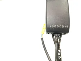 Mercedes-Benz CLC CL203 Klamra przedniego pasa bezpieczeństwa A2038602669