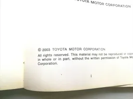 Toyota Corolla E120 E130 Carnet d'entretien d'une voiture 