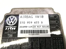 Skoda Superb B6 (3T) Sterownik / Moduł Airbag 3T0959655D