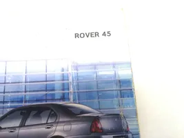 Rover 45 Carnet d'entretien d'une voiture 