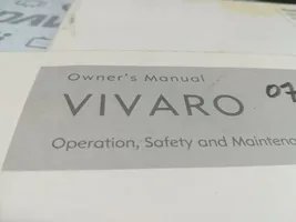 Opel Vivaro Owners service history hand book 