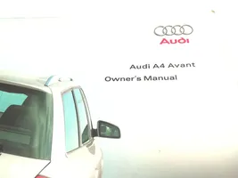 Audi A4 S4 B6 8E 8H Omistajan huoltokirja 