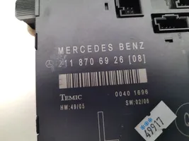 Mercedes-Benz E AMG W212 Centralina/modulo portiere A2118706926