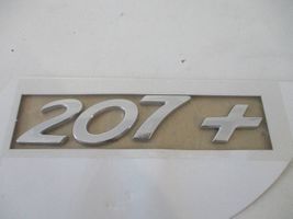 Peugeot 207 Ražotāja plāksnīte / modeļa burti 9805808580