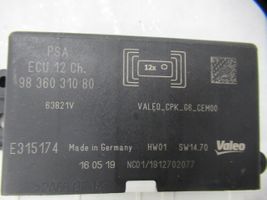 Citroen DS7 Crossback Pysäköintitutkan (PCD) ohjainlaite/moduuli 9836031080