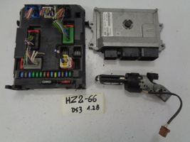 Citroen DS3 Komputer / Sterownik ECU i komplet kluczy 9800913080