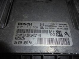 Citroen C3 Juego de cerradura y set ECU del motor 9660653880