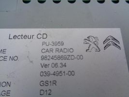 Peugeot 307 Radio/CD/DVD/GPS-pääyksikkö 98245869ZD