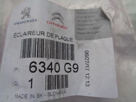 Peugeot 308 Rekisterikilven valo 6340G9