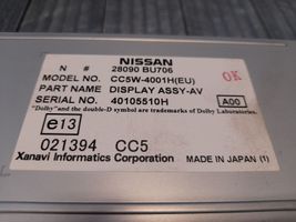 Nissan Almera Tino Monitori/näyttö/pieni näyttö 28090BU706