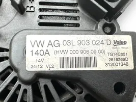 Volkswagen PASSAT B7 Generator/alternator 03L903024D