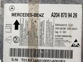 Mercedes-Benz C AMG W204 Module de contrôle airbag A2048709426