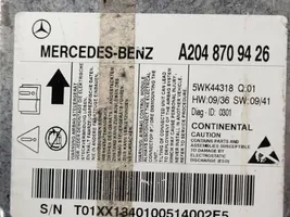 Mercedes-Benz C AMG W204 Turvatyynyn ohjainlaite/moduuli A2048709426