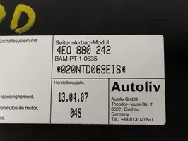 Audi A8 S8 D3 4E Airbag latéral 4E0880242