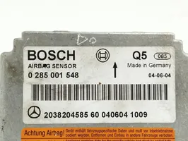 Mercedes-Benz C W203 Module de contrôle airbag 2038204585
