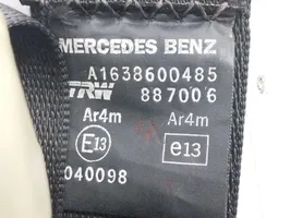 Mercedes-Benz ML W163 Cintura di sicurezza posteriore A1638600485