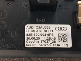 Audi Q3 F3 Dysze / Kratki środkowego nawiewu deski rozdzielczej 83B820903