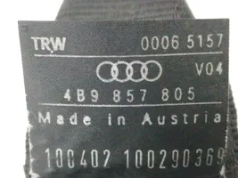 Audi A6 Allroad C5 Pas bezpieczeństwa fotela tylnego 4B9857805