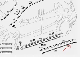 Mercedes-Benz GLA W156 Kynnyksen tukilista A1566980314