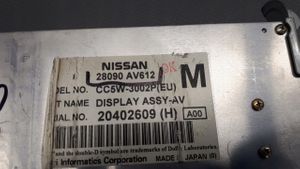 Nissan Primera Monitori/näyttö/pieni näyttö 28090AV612