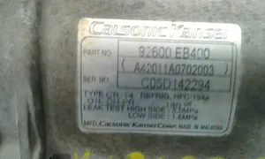 Nissan NP300 Ilmastointilaitteen kompressorin pumppu (A/C) 92600EB40E