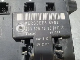 Mercedes-Benz C W203 Unité de commande / module de verrouillage centralisé porte 2038201585