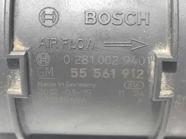 Opel Meriva B Misuratore di portata d'aria 55561912