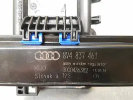 Audi A3 S3 8V Priekšpusē elektriskā loga pacelšanas mehānisma komplekts 8V4837461