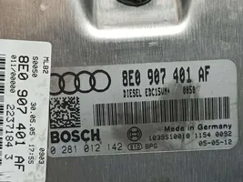 Audi A4 S4 B6 8E 8H Dzinēja vadības bloks 8E0907401AF